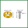 Motoforti 20pcs Motorcycle Gold Tone Fender Bumper Washer Bolt Nut