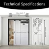 DIYHD 48" Ceiling Mount Bypass Sliding Door Hardware,Box Rail Pocket