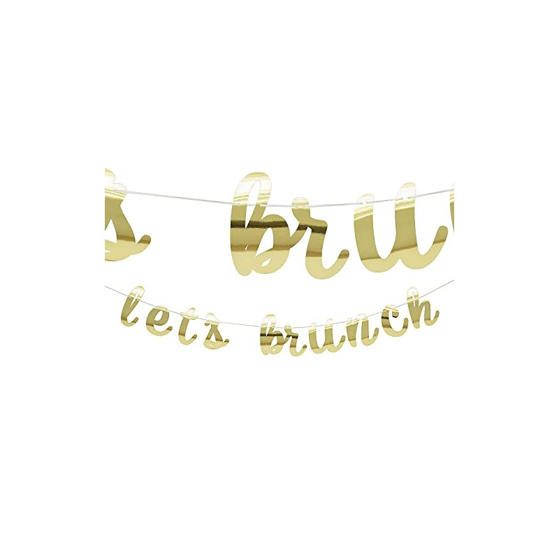 Gold Foil Let's Brunch Banner