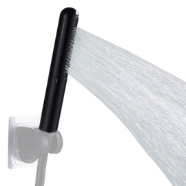 Metal Handheld Showerhead Solid Copper Bathroom shower head High pressure sprayer wand hand-held (black)