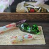 SeventyTwo Kitten Style Glass Pen Support, Decorative Pen Rest for