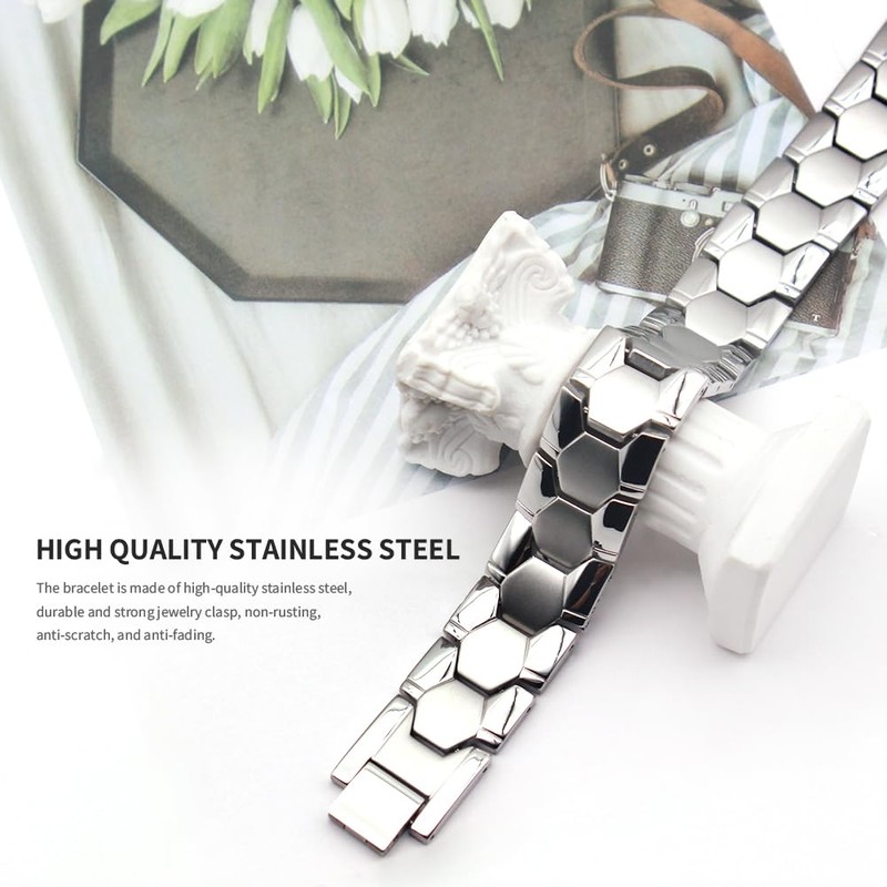 Magnetic Bracelets for Men, Lymphatic Drainage Therapeutic Magnetic Bracelets with