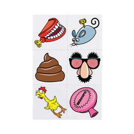 Fun Express Bulk 72 Piece Classic Gags Temporary Tattoos