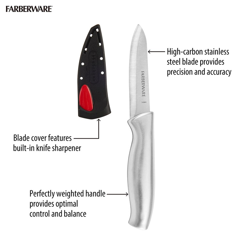 Farberware Edgekeeper Self-Sharpening Paring Knife, 3.5-Inch, Stainless