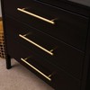 QOGRISUN 2-Pack Solid Brass Cabinet Pulls, Gold Euro Style T-Bar