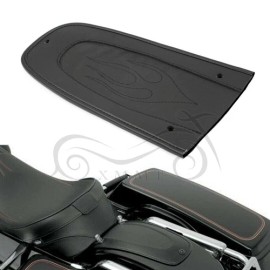 Unbranded Flame Leather Solo Seat Rear Fender Bib For Harley Touring Electra Road Glide