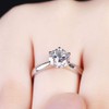 925 Sterling Silver 4 Carat Cubic Zircon Simulated Diamond Solitaire