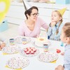 Whaline Confetti Sprinkle Paper Plate Cute Donut Disposable Plate Dessert