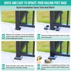 AJOVW 2 pcs 2.5x2.5(Actual: 2.5"x2.5") Aluminum Deck Post Base Cover,