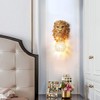 Pobllem Living Room Wall Lighting Gold Baroque Crystal Glass Wall
