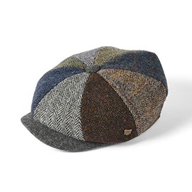 Failsworth Hats Harris Tweed Lewis II Newsboy Cap - Multi-Coloured 57
