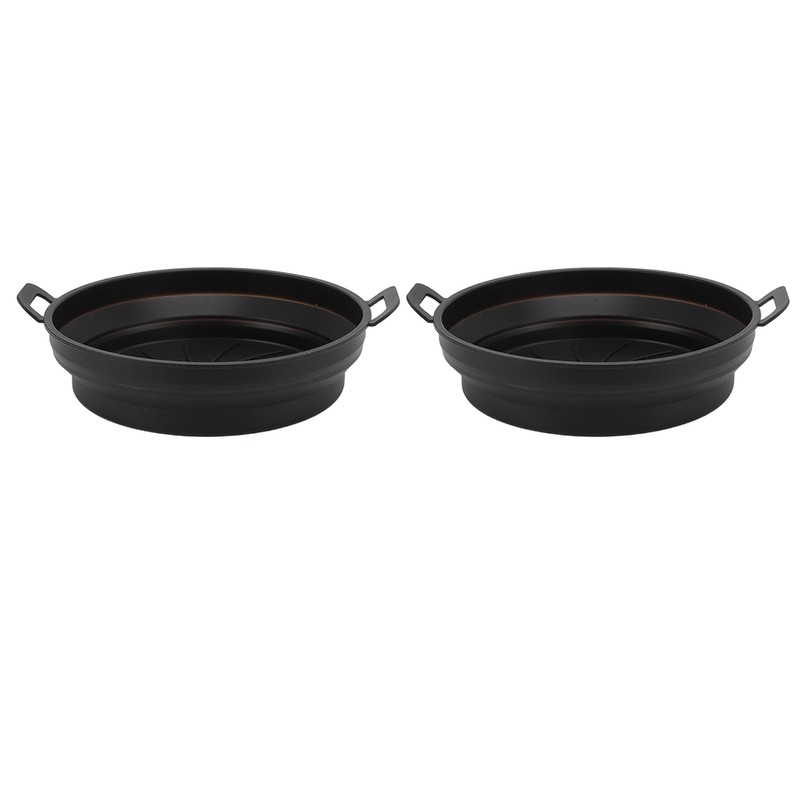2 PCS Fryer Silicone Baskets with Handle 7.5inch Round Silicone