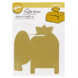 WILTON GOLD TRUFFLE TREATS PARTY FAVOR BOXES