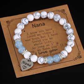 HUTIMY Nana Bracelet Gifts for Grandma Birthday from Grandkids Jewelry Custom Women Nana Gift