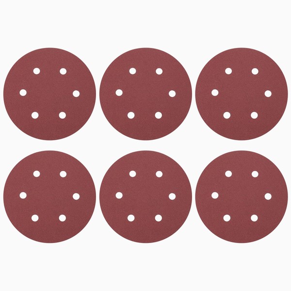 sourcing map 25 Pcs 150mm 6 Inch Sanding Disc 6