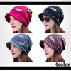 White Fang CA375 Women's Knit Hat, With Brim, Feather, Feather,