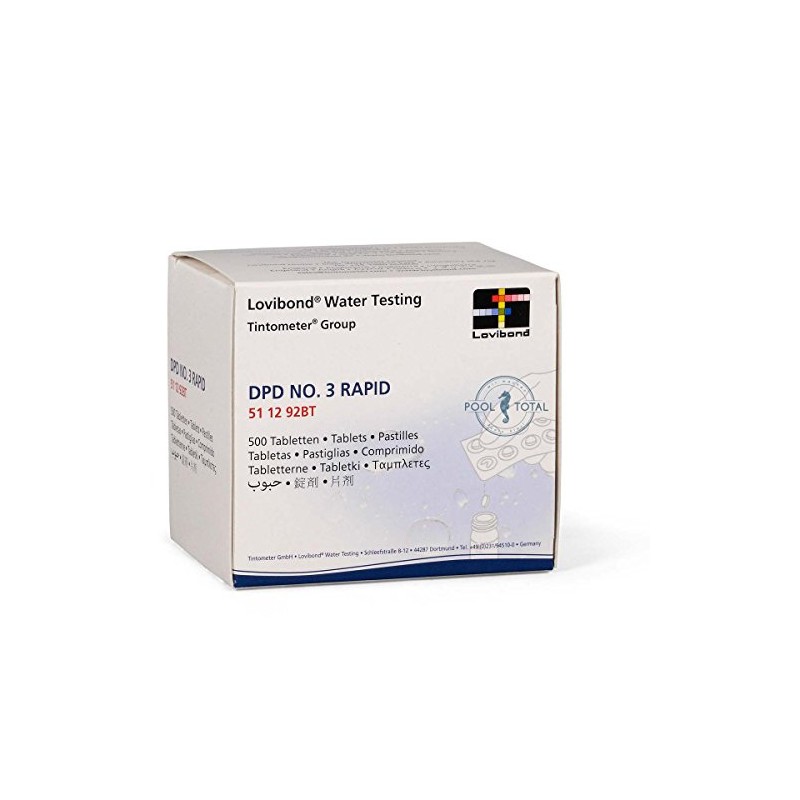 Lovibond DPD 3 Rapid 500 Tablets (50 Strips) by Pool