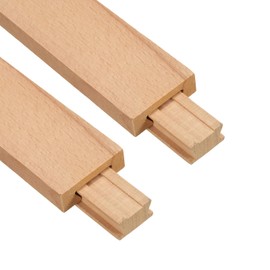 uxcell 1 Set Wooden Drawer Slides, Classic Wood Center Guide Track, Wood Drawer Glides Bottom Rails Replacement Kit, 15-3/4" (40 CM)