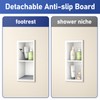Bernkot Shower Niche, 304 Stainless Steel Shower Stool for Bathroom,