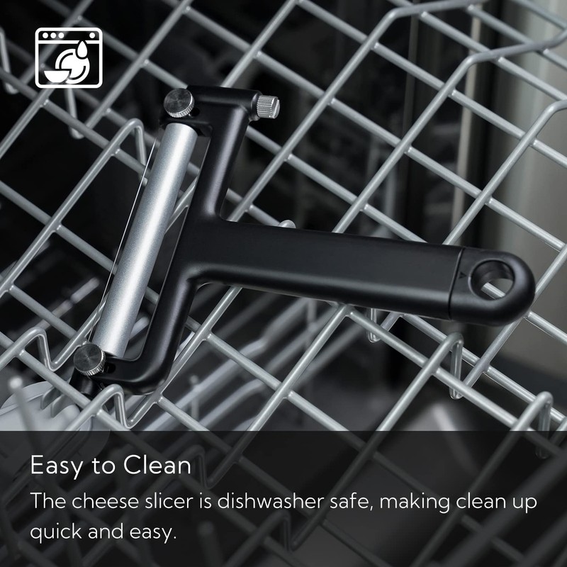 KITCHENDAO Adjustable Wire Cheese Slicer Cutter, 50% Stronger Wires with