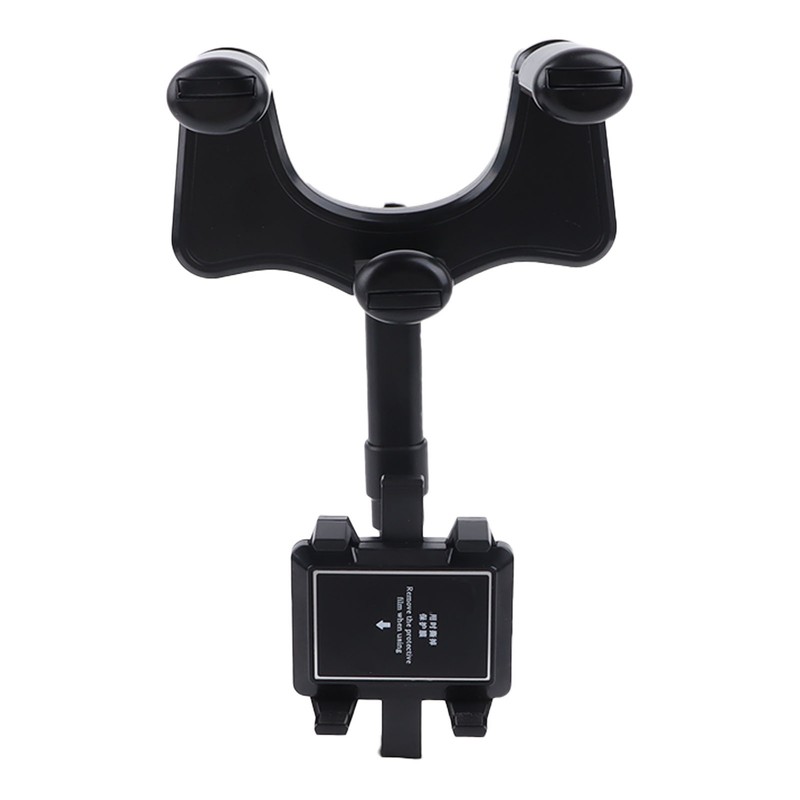 Car Rearview Mirror Phone Holder Adjustable 360 Degrees Rotation Multifunctional