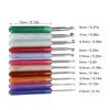 11PCS Set Knitting Crochet Hook Ergonomic Aluminum Crochet Hooks Set