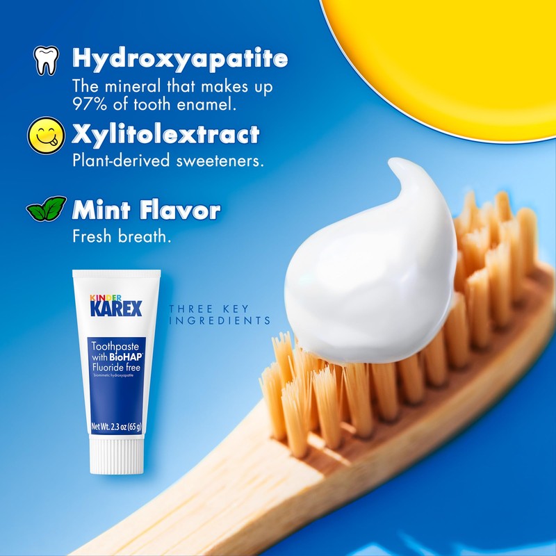 Kinder Karex Hydroxyapatite Kids Toddler Toothpaste I Fluoride Free I