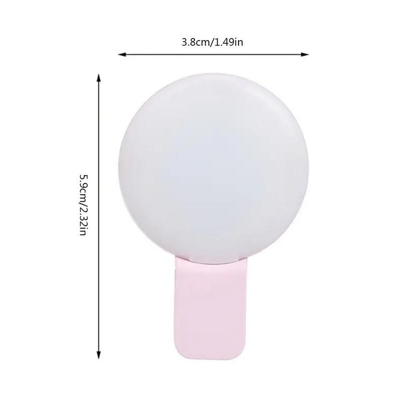 Compact Phone LED Light, Mini LED Fill Light, USB Selfie Ring