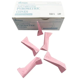 Self-Supporting Pyrometric Cones for Accurate Firings in Industrial, Pottery and Hobby Kilns - Cone 6 (Pkg/25)