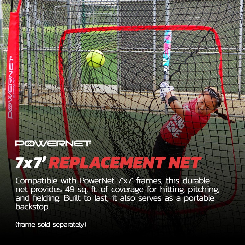 PowerNet Baseball Softball Net Replacement Bag ONLY | Fits 7x7