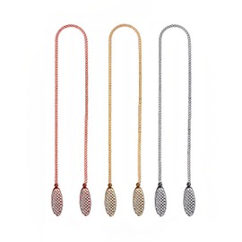 AORHOFJ Pack of 3 Napkin Clips Stainless Steel Chain Napkin Clips Towel Apron Bib Napkin Clip for Elderly Adults Children, Napkin Chain with Clip, Napkin Holder Stainless Steel
