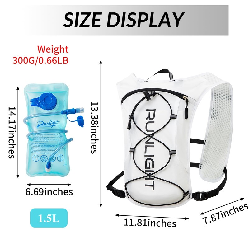 Running Vest for Women Men Lightweight Hydration Backpack Pack with
