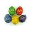 Alexandra Int'l Set of 5 Ukrainian Wooden Easter Eggs Pysanky