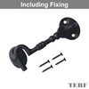 TERF® 75mm Heavy Duty Antique Black Cabin Door Hook and