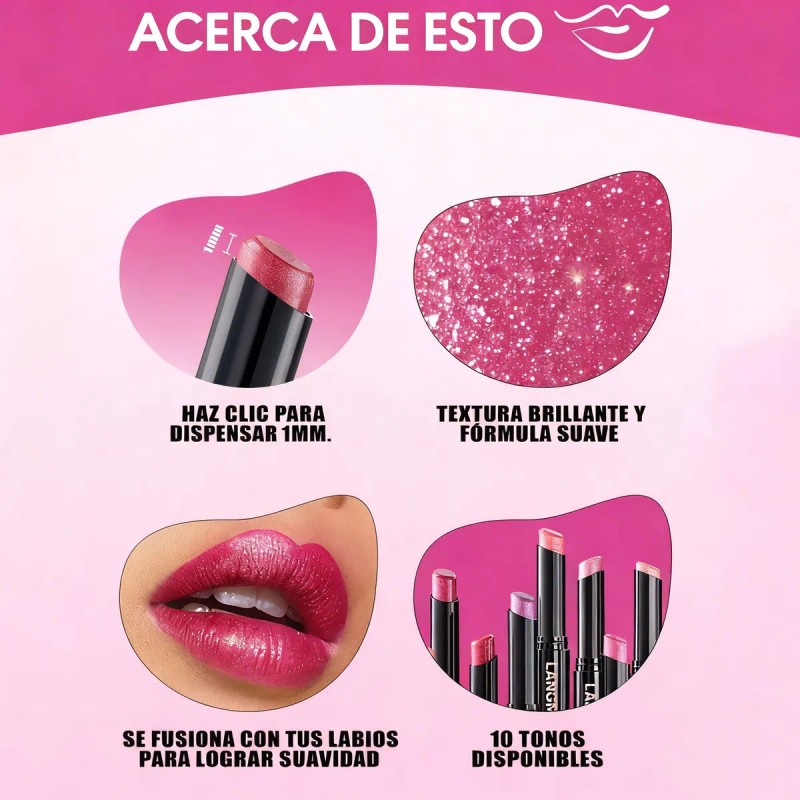 Lapiz Labial Nacarado Hidratante Larga Duracion