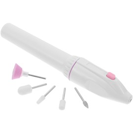 minkissy Portable Electric Nail Polishing Machine Cordless Manicure Drill with 5 Grinding Heads Storage Bag for Home Salon DIY Nail Art