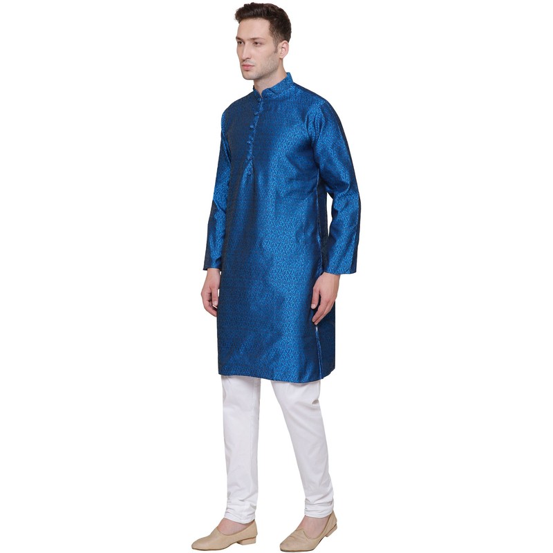 Maple Clothing Kurta - Vestido indio de seda jacquard para