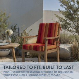 California Umbrella Foam Dining Chair Cushion, 20 x 40, Astoria Sunset