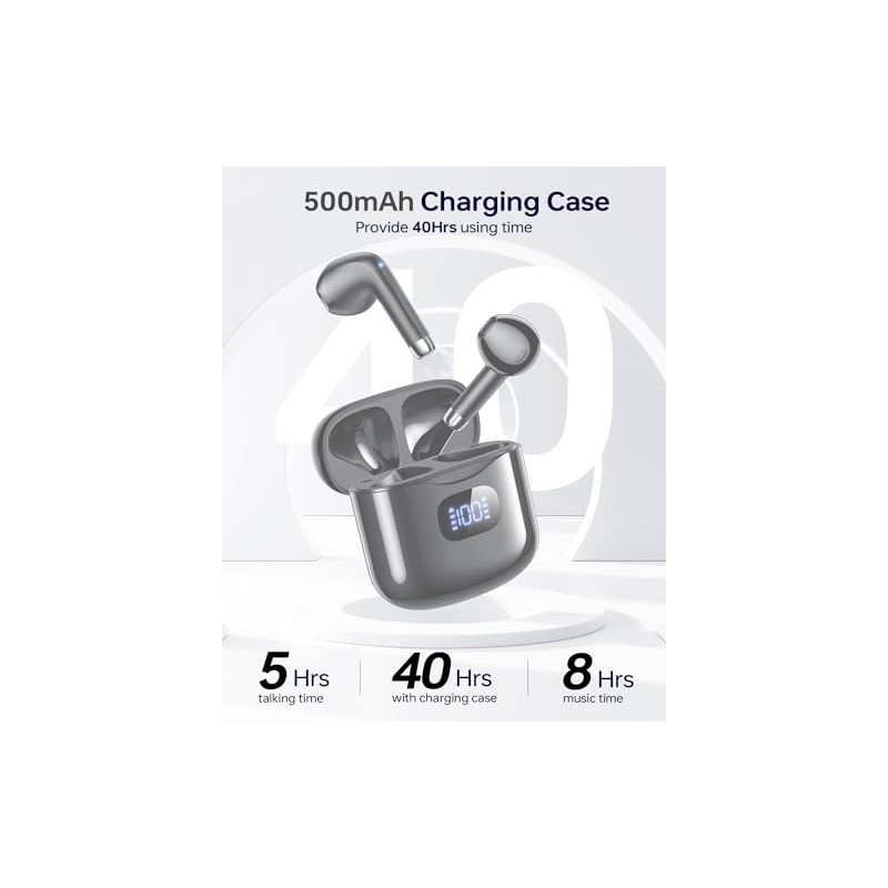 KTGEE - Auriculares inalámbricos Bluetooth 5.3, 40 horas de reproducción
