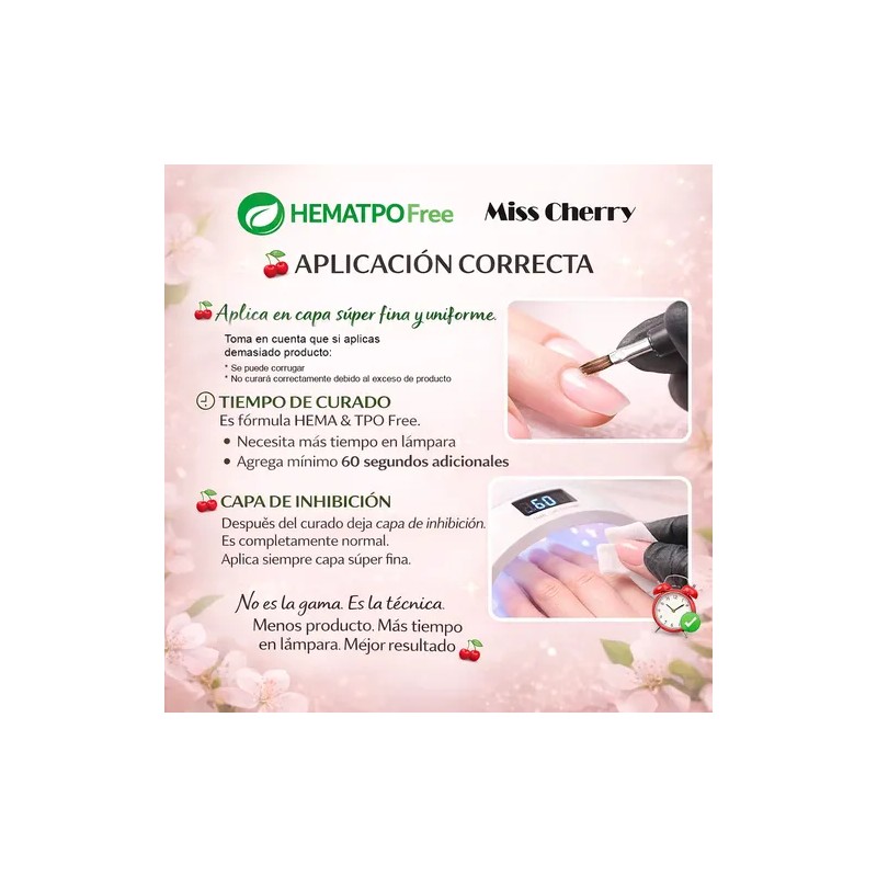 Miss Cherry Gel Polish Base Semipermanente Uvled 5pz 15ml