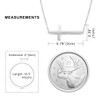 Horizontal Cross Necklace | Cute Tiny Sideways Cross Pendant (Silver)