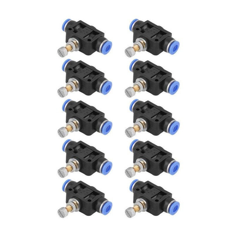 Pneumatic Air Valve Flow Regulator Throttle Valve Push In One