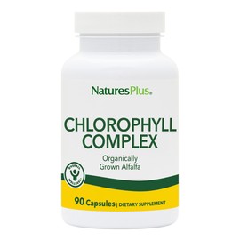 NaturesPlus Chlorophyll Complex - 90 Capsules - 600 mg of Organic Alfalfa - Superfood Supplement & Antioxidant - Immune System Support, Boost Energy - Gluten Free - 45 Servings