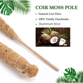 Wagotnbao Moss Pole,48'' Moss Pole Monstera Plant Support,Moss Pole for Plants Indoor,Moss Ploes for Climbing Plants,Monstera Moss Pole,Bendable Moss Pole for Potted Plants. (48 Inch)
