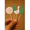 Silly Goose Cupcake Toppers – 12 Pack Multilayer Cardstock Decorations