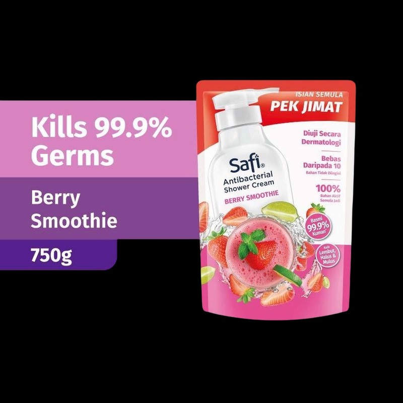Safi Anti Bacterial Shower Cream Refill 850g