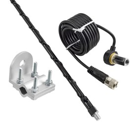 RoadPro RPPS-13KB Platinum Series Black 3' 1000W Single Mirror Mount CB Antenna Kit