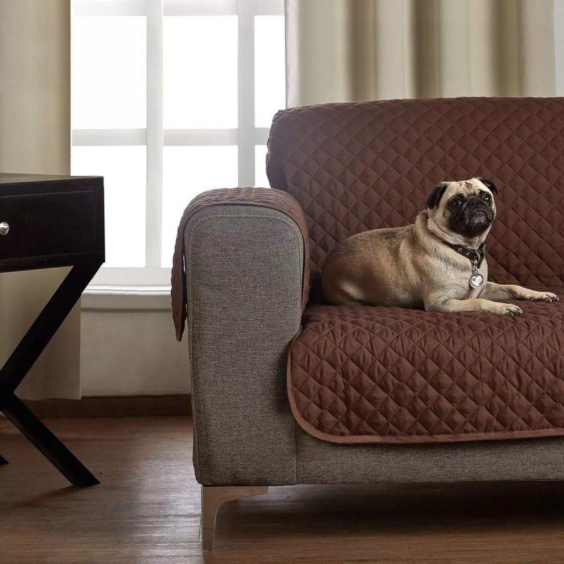 Elefantito Protector De Sillon Love Seat Cafe Beige Lyon Dos