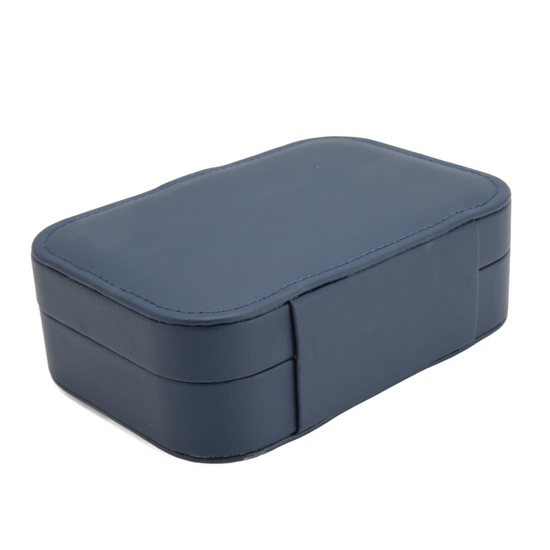 Portable Jewelry Box PU Leather Large Capacity 2 Layers Travel