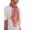 Prettystern Unisex Mottled Plain Long Lightweight Summer Linen Scarf, T87